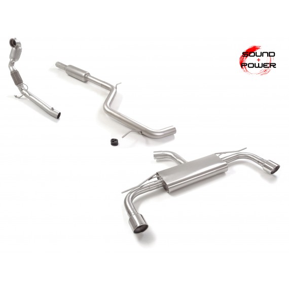 Ragazzon | Impianto di scarico completo con finali cromati per Volkswagen Golf 8 CD 2.0GTI (245cv) Ø76mm (Downpipe CAT)