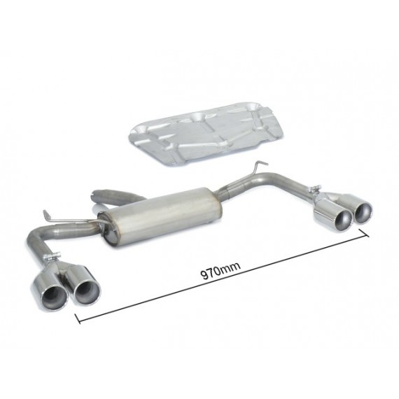 Ragazzon | Terminale silenziato con finali rotondi cromati sfalsati per Alfa Romeo Giulietta 1.4 TB (105cv/120cv/150cv/170cv) 1.6JTDm2 (105cv/120cv)