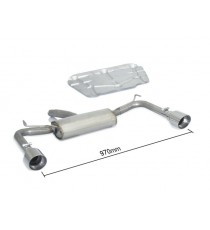 Ragazzon | Terminale silenziato con finali rotondi cromati per Alfa Romeo Giulietta 1.4 TB (105cv/120cv/150cv/170cv) 1.6JTDm2 (105cv/120cv)