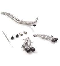 Ragazzon | Terminale silenziato + Centrale non silenziato con finali rotondi in Carbonio sfalsati con valvole per Audi RS6 C8 4.0TFSI (600cv) 2020>> - Sportback 4.0TFSI Quattro (600cv) 2020>>
