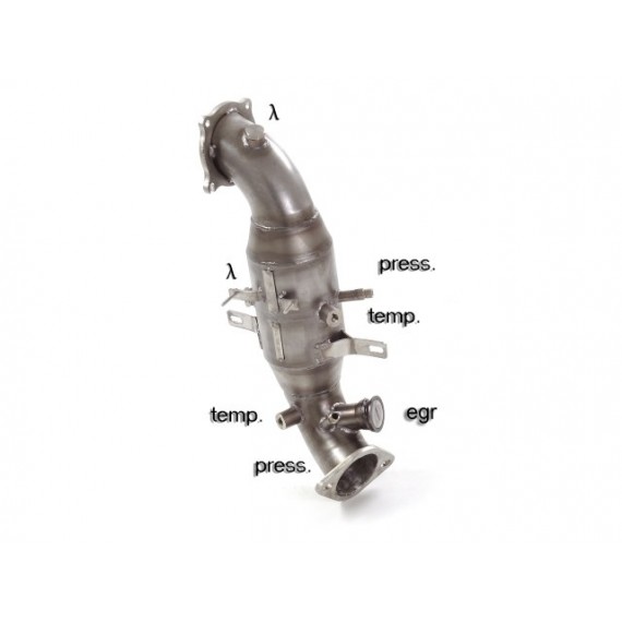 Ragazzon | Downpipe Catalizzato 300 celle per Alfa Romeo Stelvio 2.0 Turbo Q4 (280cv) COMPATIBILE CON POSTERIORE ORIGINALE