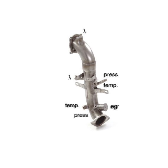 Ragazzon | Downpipe non Catalizzato per Alfa Romeo Stelvio 2.0 Turbo Q4 (280cv) COMPATIBILE CON POSTERIORE ORIGINALE