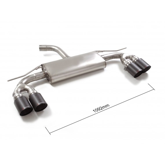 Ragazzon | Terminale silenziato con finali rotondi in Carbonio per Audi A3 8Y/GY 35TFSI (150cv)
