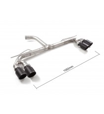 Ragazzon | Terminale non silenziato con finali rotondi neri per Audi A3 8Y/GY 35TFSI (150cv) DA MONTARE CON DIFFUSORE MAXTON DESIGN