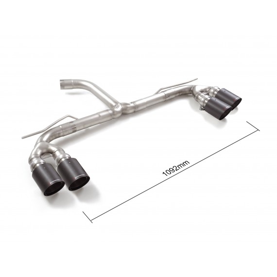 Ragazzon | Terminale non silenziato con finali rotondi in Carbonio per Audi A3 8Y/GY 35TFSI (150cv)