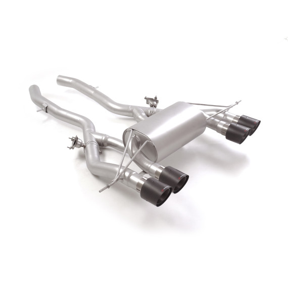 Ragazzon | Terminale silenziato con finali Carbonio con valvole per BMW M3 G80 3.0 Berlina (480cv) / M3 G80 3.0 Competition Berlina (510cv) / M3 G80 3.0 Competition xDrive Berlina (510cv/530cv) / M3 G81 3.0 Competition xDrive Touring (510cv/530cv)