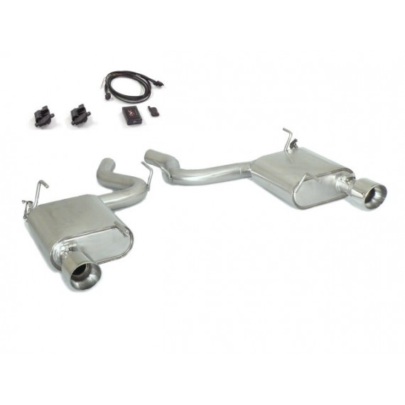 Ragazzon | Terminali silenziati con finali cromati con valvole per Ford Mustang Mk6 Coupè 2.3i Ecoboost (290cv/317cv)