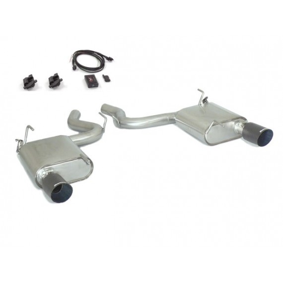 Ragazzon | Terminali silenziati con finali in Carbonio con valvole per Ford Mustang Mk6 Coupè 2.3i Ecoboost (290cv/317cv)