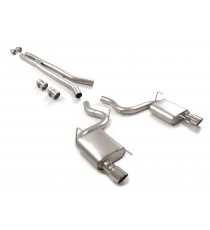 Ragazzon | Terminale silenziato + Centrale non silenziato con terminali rotondi cromati per Ford Mustang Mk6 Coupè 5.0 V8 GT (422cv) Ø 76mm