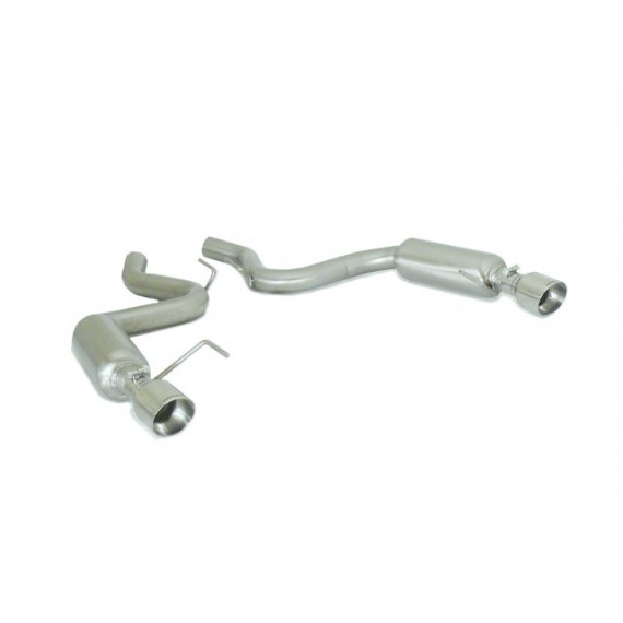 Ragazzon | Terminali silenziati con finali rotondi cromati per Ford Mustang Mk6 Cabrio 2.3i Ecoboost (290cv/317cv)