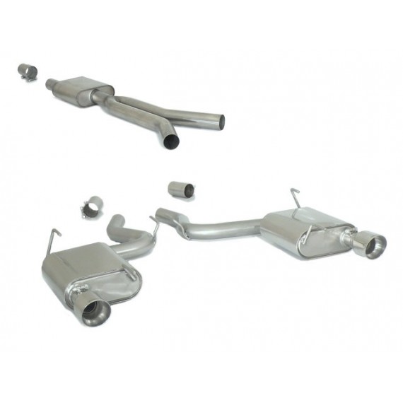 Ragazzon | Terminale silenziato + Centrale silenziato per Ford Mustang Mk6 Cabrio 2.3i Ecoboost (290cv/317cv)