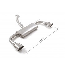 Ragazzon | Terminale silenziato con finali sdoppiati ovali cromati per Ford Focus Mk4 1.0/1.5 Ecoboost (125cv/150cv)