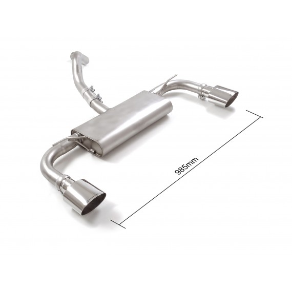 Ragazzon | Terminale silenziato con finali sdoppiati ovali cromati per Ford Focus Mk4 1.0/1.5 Ecoboost (125cv/150cv)