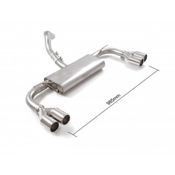 Ragazzon | Terminale silenziato con finali sdoppiati rotondi doppi cromati per Ford Focus Mk4 1.0/1.5 Ecoboost (125cv/150cv)