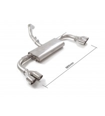 Ragazzon | Terminale silenziato con finali sdoppiati obliqui doppi cromati per Ford Focus Mk4 1.0/1.5 Ecoboost (125cv/150cv)
