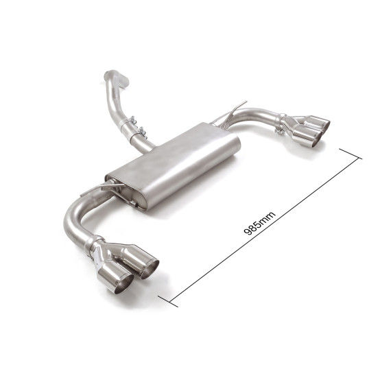 Ragazzon | Terminale silenziato con finali sdoppiati obliqui doppi cromati per Ford Focus Mk4 1.0/1.5 Ecoboost (125cv/150cv)