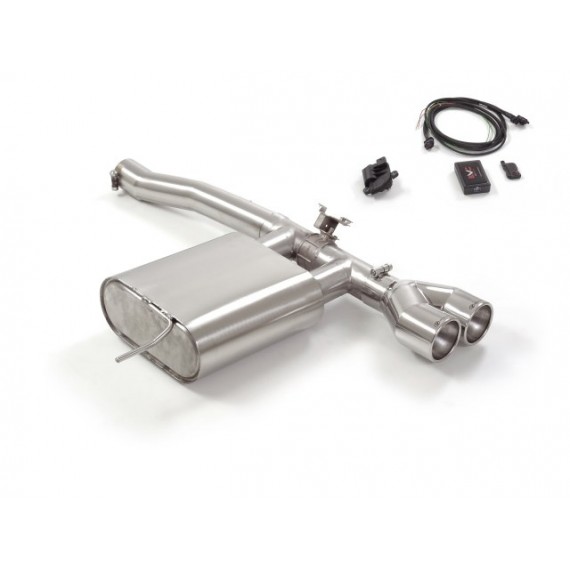 Ragazzon | Terminale silenziato con finali rotondi cromati con valvola per MINI F56 Cooper S 2.0 (192cv)