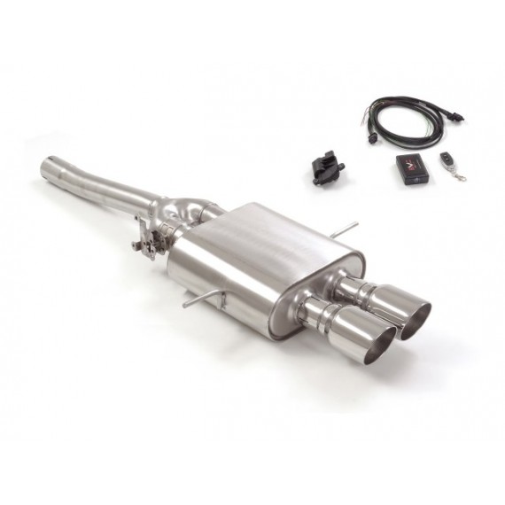 Ragazzon | Terminale silenziato con finali rotondi cromati con valvola per MINI R56 Cooper S 1.6 Turbo (174cv/184cv) JCW (210cv)