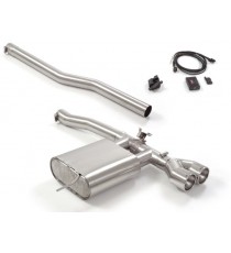 Ragazzon | Terminale silenziato + Centrale non silenziato con finali rotondi cromati con valvola per MINI F56 JCW 2.0 (231cv)