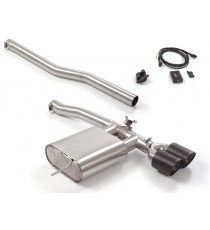 Ragazzon | Terminale silenziato + Centrale non silenziato con finali rotondi in Carbonio con valvola per MINI F56 JCW 2.0 (231cv)