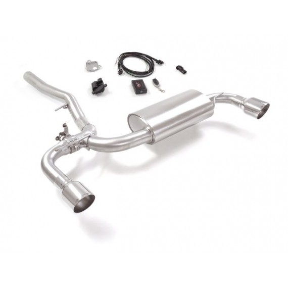 Ragazzon | Terminale silenziato con finali rotondi cromati con valvola per MINI Countryman F60 JCW ALL4 (231cv)