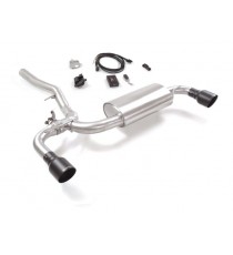 Ragazzon | Terminale silenziato con finali rotondi neri con valvola per MINI Countryman F60 JCW ALL4 (231cv)