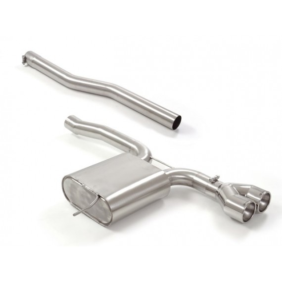 Ragazzon | Terminale silenziato + Centrale non silenziato con finali rotondi cromati per MINI F56 Cooper S 2.0 (178cv/192cv) 2007/2017 - 2011/2020