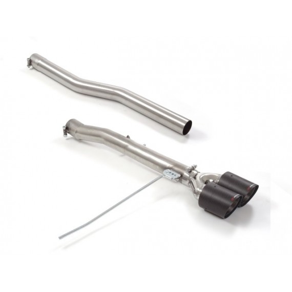 Ragazzon | Terminale non silenziato + Centrale non silenziato con finali rotondi in Carbonio per MINI F56 Cooper S 2.0 (178cv/192cv) 2007/2017 - 2011/2020