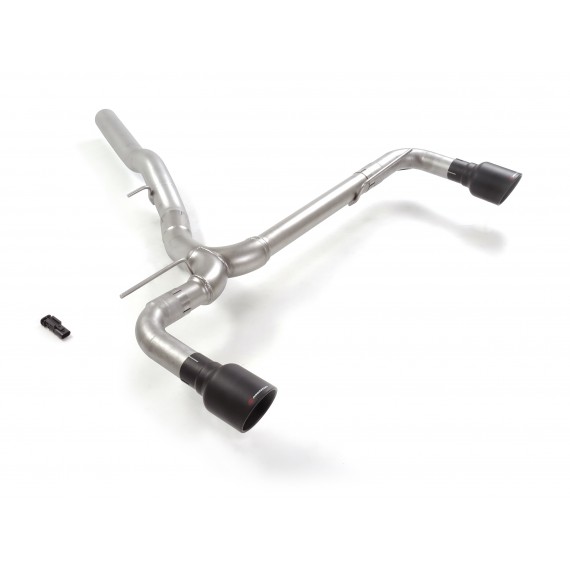 Ragazzon | Terminale non silenziato con finali rotondi neri per MINI Countryman F60 JCW ALL4 (306cv)