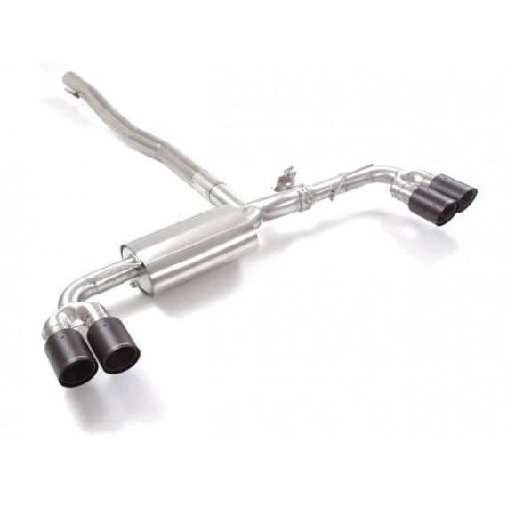Ragazzon | Terminale silenziato con valvole con finali sdoppiati rotondi in Carbonio per Mercedes W177 A35 AMG 4Matic (306cv)