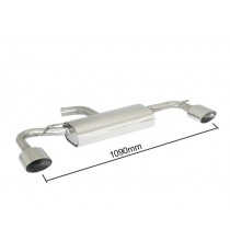 Ragazzon | Terminale silenziato con finali separati ovali cromati per Volkswagen Scirocco Mk3 1.4TSI (122cv/160cv)