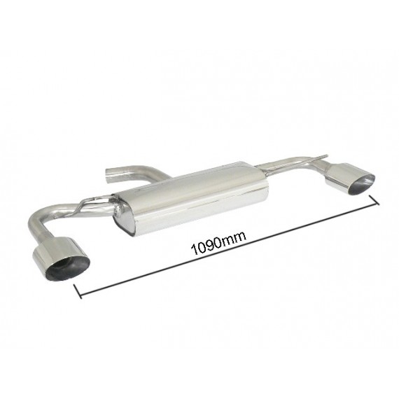 Ragazzon | Terminale silenziato con finali separati ovali cromati per Volkswagen Scirocco Mk3 1.4TSI (122cv/160cv)