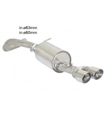 Ragazzon | Terminale silenziato con finali sdoppiati rotondi per Volkswagen Polo Mk5 6R 2.0R WRC Street (220cv)