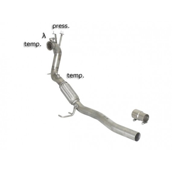 Ragazzon | Downpipe non Catalizzato per Volkswagen Golf 6 1K 1.6TDi DPF (90cv) COMPATIBILE CON POSTERIORE ORIGINALE