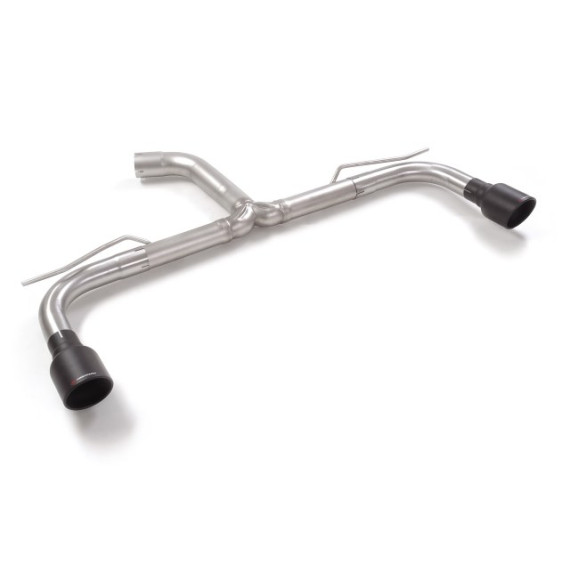 Ragazzon | Terminale non silenziato con finali rotondi neri per Volkswagen Golf 8 CD 2.0GTI (245cv) Ø70mm