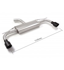 Ragazzon | Terminale silenziato con finali rotondi neri per Volkswagen Golf 8 CD 1.5TSI (150cv) Multilink