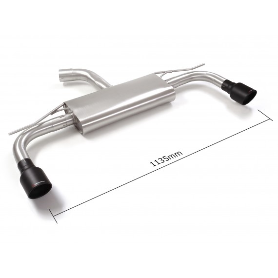 Ragazzon | Terminale silenziato con finali rotondi neri per Volkswagen Golf 8 CD 1.5TSI (150cv) Multilink