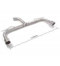 Ragazzon | Terminale non silenziato con finali rotondi cromati per Volkswagen Golf 8 CD 1.5TSI (150cv) Multilink
