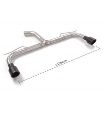 Ragazzon | Terminale non silenziato con finali rotondi neri per Volkswagen Golf 8 CD 1.5TSI (150cv) Multilink