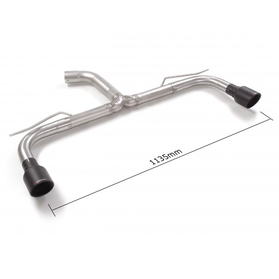 Ragazzon | Terminale non silenziato con finali rotondi neri per Volkswagen Golf 8 CD 1.5TSI (150cv) Multilink