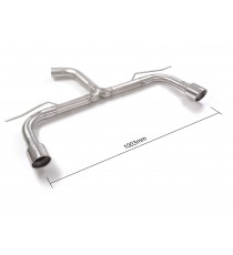Ragazzon | Terminale non silenziato con finali separati rotondi cromati per Volkswagen Golf 7 AU 1.4TSI (122cv/125cv/140cv)