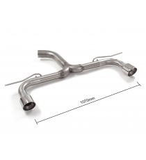 Ragazzon | Terminale non silenziato con finali separati rotondi cromati per Volkswagen Golf 7.5 AU 2.0TSI GTI (230cv/245cv) TCR (290cv) Ø76mm DA MONTARE IN COPPIA CON 50.0560.80 OPPURE 50.0561.80