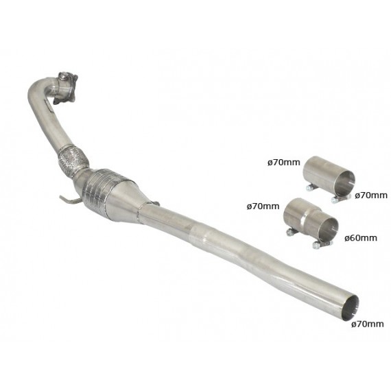 Ragazzon | Downpipe Catalizzato 200celle per Volkswagen Golf 6 1K R 2.0TSI (270cv) Ø70mm