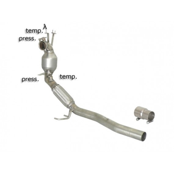 Ragazzon | Downpipe Catalizzato per Volkswagen Golf 6 1K 1.6TDi DPF (105cv) 2.0TDi (110cv/140cv) 2.0 GTD (170cv) COMPATIBILE CON POSTERIORE ORIGINALE