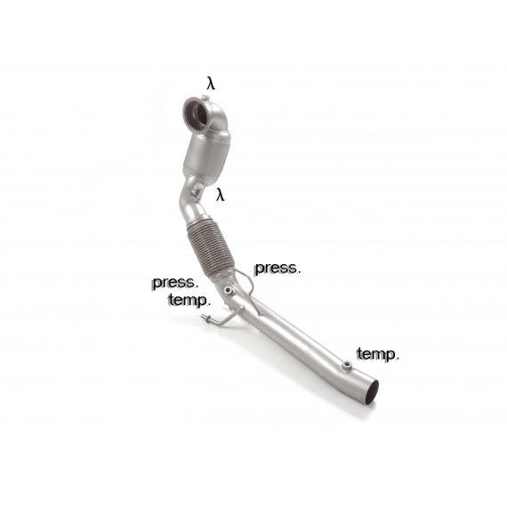 Ragazzon | Downpipe Catalizzato 200celle per Volkswagen Golf 8 CD 2.0GTI (245cv) e Clubsport (300cv) Ø76mm