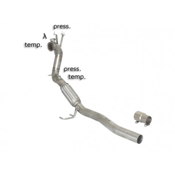 Ragazzon | Downpipe non Catalizzato per Volkswagen Golf 6 1K 1.6TDi DPF (105cv) 2.0TDi (110cv/140cv) 2.0 GTD (170cv) COMPATIBILE CON POSTERIORE ORIGINALE