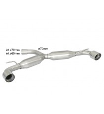 Ragazzon | Terminale non silenziato con finali rotondi cromati Ø70mm per Volkswagen Golf 6 1K 2.0 GTI TSI (210cv/235cv)