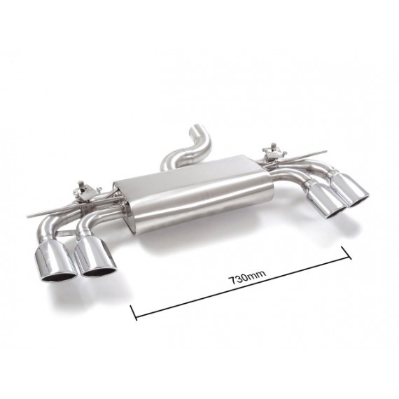 Ragazzon | Terminale silenziato con finali separati ovali cromati per Volkswagen Golf 7 R AU 2.0TSI 4Motion (310cv) Ø76mm DA MONTARE IN COPPIA CON 57.0092.00 - 55.0425.00