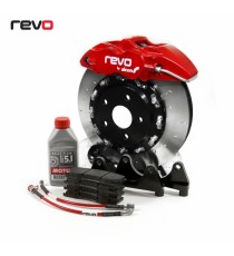 Revo - Impianto frenante maggiorato 380x32 con pinza rossa per Audi A3 8Y, Q3 F3, Cupra Leon KL8, Seat Leon 4 KL8, Skoda Octavia 4 NX, Volkswagen Golf 8, Tiguan AD