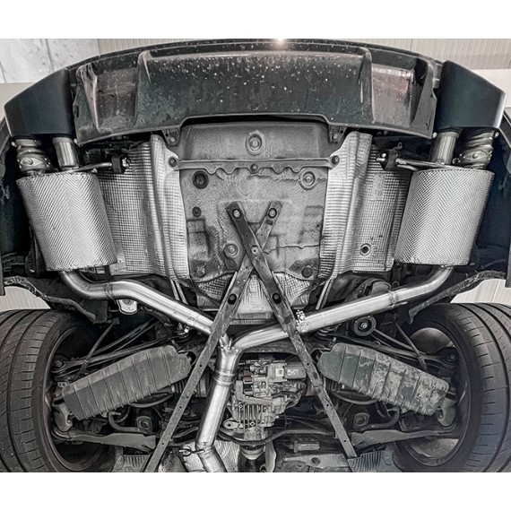 TFL Italy - Terminale CON valvole in acciaio inossidabile con finali neri per Audi RS4 B9/B9.5 con GPF 2019>2022